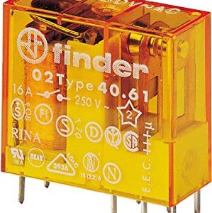 رله فیندر FINDER) 4061) هشت پایه 220 ولت 16 آمپر با سوکت